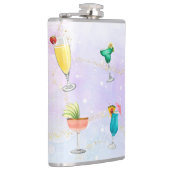 Party-Cocktail-Drinks mit hellen Regenbogenfarben Flachmann (Rechts)