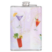 Party-Cocktail-Drinks mit hellen Regenbogenfarben Flachmann (Rückseite)