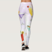 Party-Cocktail-Drinks mit hellen Regenbogenfarben Leggings (Rückseite)