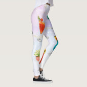 Party-Cocktail-Drinks mit hellen Regenbogenfarben Leggings (Rechts)