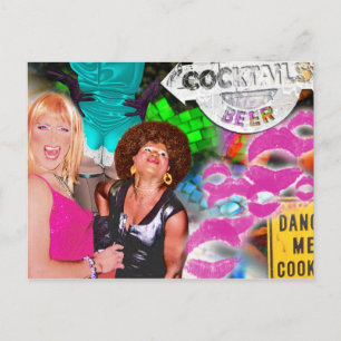 Party-Collagen-Postkarte Einladungspostkarte