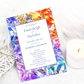 Party Color Crystal Gemstone Hochzeitsprogramme