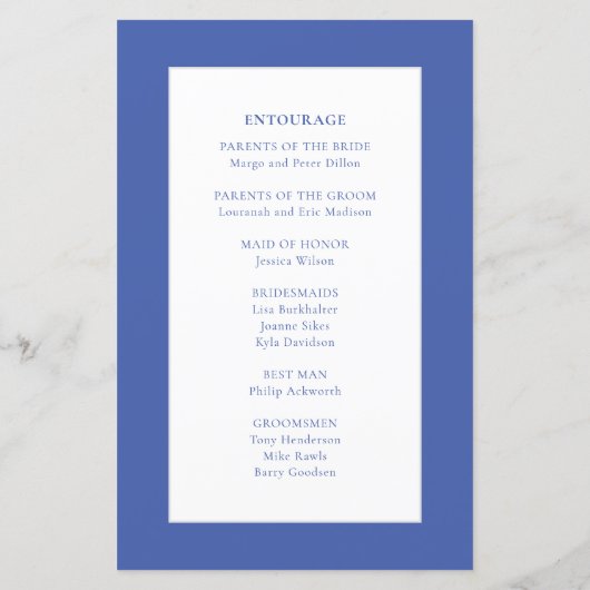 Party Color Crystal Gemstone Hochzeitsprogramme (Rückseite)