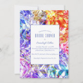 Party Color Diamond Crystal Brautparty Einladung (Vorderseite)