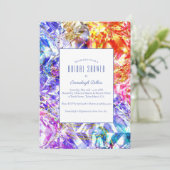 Party Color Diamond Crystal Brautparty Einladung (Stehend Vorderseite)