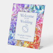 Party Color Diamond Crystal Gemstone Wedding Sockelschild (Vorderseite)