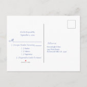 Party Color Rainbow Gemstone Wedding RSVP Einladungspostkarte (Rückseite)