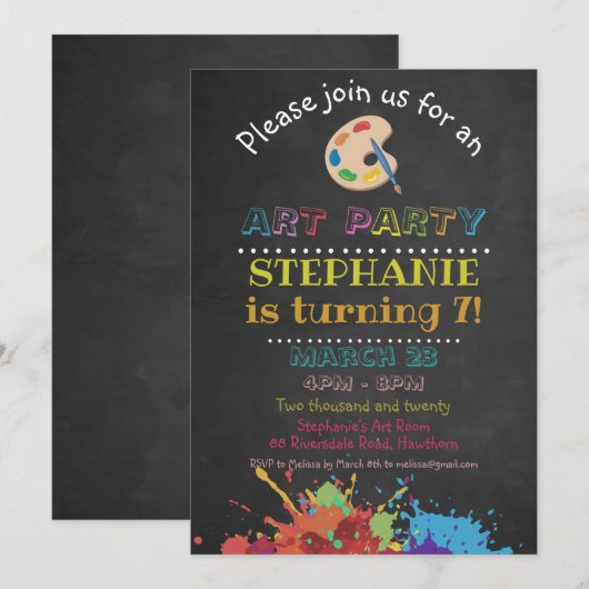 Party Colorado Frische Pasta machen Einladung (Vorne/Hinten)