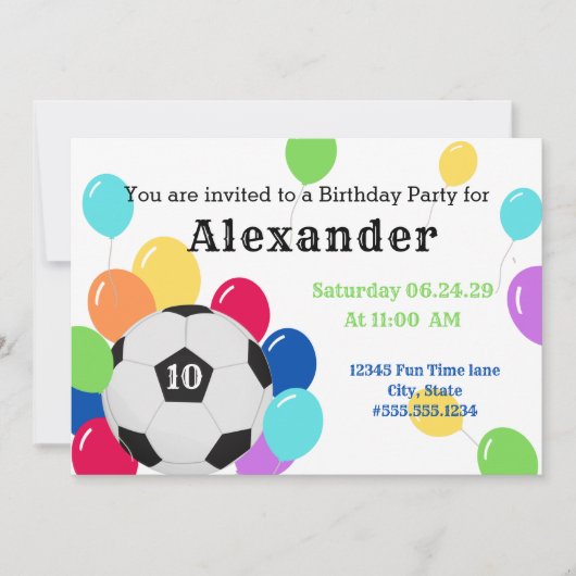 Party Colorful Ballon Fußball Ball Sport Geburtsta (Vorderseite)