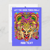 Party Combo Pk Pick von Witch Doctor Jester Clown Einladungspostkarte (Vorne/Hinten)