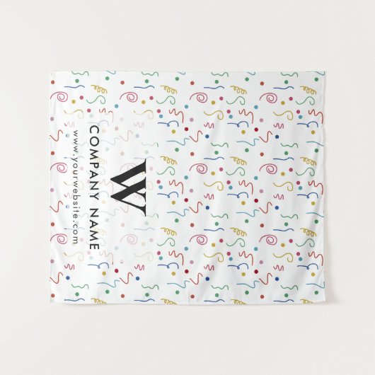 Party Confetti Custom Business Runner Banner Wandteppich (Vorderseite (Horizontal))