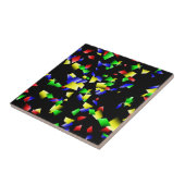 Party Confetti - Schwarzer Hintergrund Fliese (Seite)
