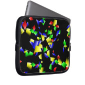 Party Confetti - Schwarzer Hintergrund Laptopschutzhülle (Vorne Rechts)