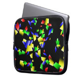 Party Confetti - Schwarzer Hintergrund Laptopschutzhülle (Vorderseite Links)