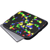 Party Confetti - Schwarzer Hintergrund Laptopschutzhülle (Vorne Knopf)