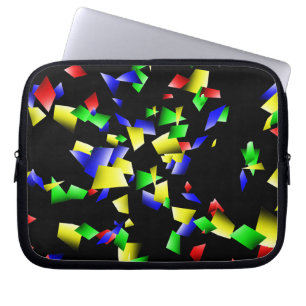 Party Confetti - Schwarzer Hintergrund Laptopschutzhülle