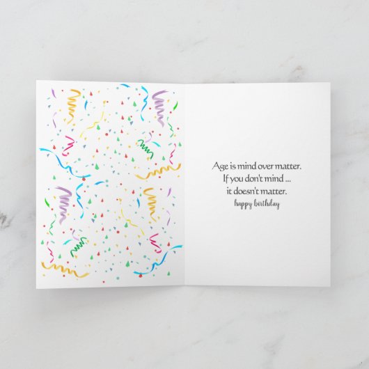 Party Confetti Weinflasche Geburtstag Karte (Innenseite)