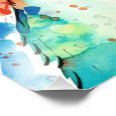 Party Corgi Aquarelldruck Fotodruck (Ecke)