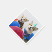 Party Corgis Paper Napkins Serviette (Ecke)