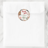 Party Cowboy Birthday cute Runder Aufkleber (Tasche)