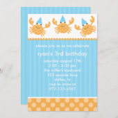 Party Crabs Geburtstagseinladungen Einladung (Vorne/Hinten)