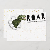 Party Crasher Dinosaur Vielen Dank Anmerkungen Dankeskarte (Vorne/Hinten)