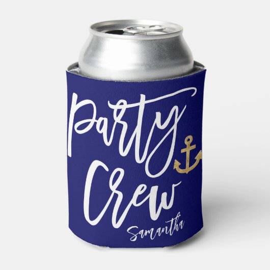 Party Crew Bridesmaid Nautischer Junggeselinnen-Ab Dosenkühler (Kanne Vorderseite)