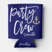 Party Crew Bridesmaid Nautischer Junggeselinnen-Ab Dosenkühler (Vorderseite)