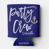 Party Crew Bridesmaid Nautischer Junggeselinnen-Ab Dosenkühler (Rückseite)
