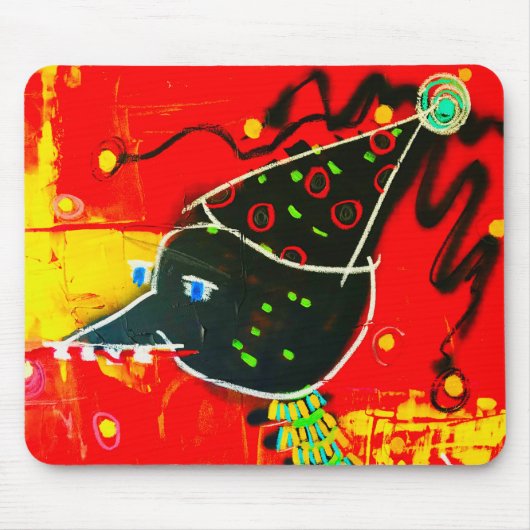 PARTY CROW-Mousepad Mousepad (Vorne)
