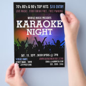 Party Crowd, Karaoke Eventwerbung Flyer (Hand)