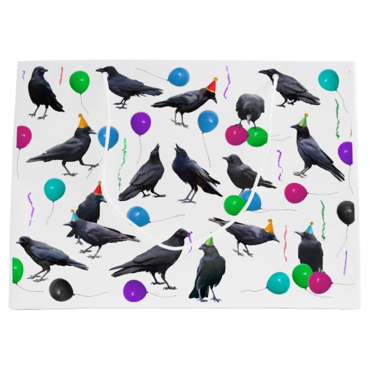 Party Crows Geschenktasche Große Geschenktüte (Vorderseite)