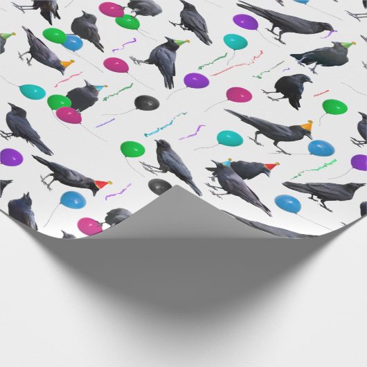 Party Crows Wrapping Paper Geschenkpapier (Ecke)
