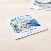 Party Cruising Destination Griechenland Rechteckiger Pappuntersetzer (angewinkelt)