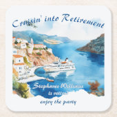 Party Cruising Destination Griechenland Rechteckiger Pappuntersetzer (Vorderseite)