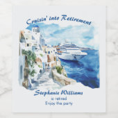 Party Cruising Destination Griechenland Weinetikett (Einzelnes Label)