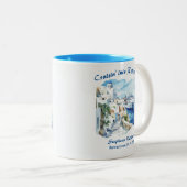 Party Cruising Destination Griechenland Zweifarbige Tasse (VorderseiteRechts)