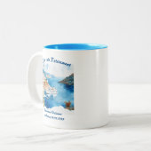 Party Cruising Destination Griechenland Zweifarbige Tasse (Vorderseite Links)