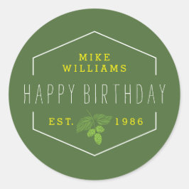 Party-Cup-Aufkleber, Hopfen-Etikett, Gefälligkeits Runder Aufkleber