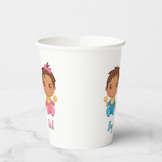 Party Cups für Baby Boy oder Girl Gender Pappbecher (Links)