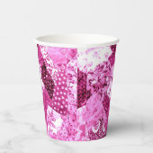 Party Cups Quilly Pink White Floral Pappbecher (Rechts)