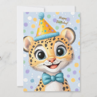Party Cute Animal Birthday Invitation Jaguar Einladung