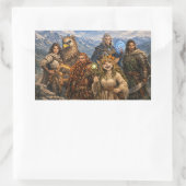 Party D&D Rechteckiger Aufkleber (Tasche)