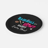 Party Daddy Lieben bei Baseball oder Bows Pappteller (Schrägansicht)