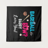 Party Daddy Lieben bei Baseball oder Bows Wandteppich (Vorderseite (Horizontal))