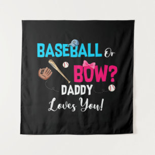 Party Daddy Lieben bei Baseball oder Bows Wandteppich
