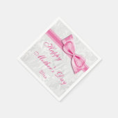 Party-Damast und Bogen der Mutter Tages Serviette (Ecke)