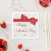 Party-Damast und Bogen der Mutter Tages Serviette (Beispiel)