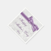 Party-Damast und Bogen der Mutter Tages Serviette (Ecke)
