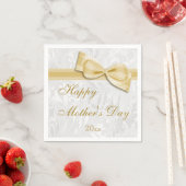 Party-Damast und Bogen der Mutter Tages Serviette (Beispiel)